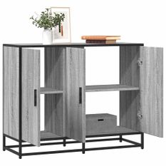 Buffet sonoma gris 94x35x76 cm bois d'ingénierie