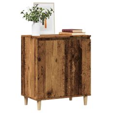 Buffet vieux bois 60x35x70 cm bois d'ingénierie