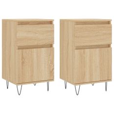 Buffets 2 pcs chêne sonoma 40x35x70 cm bois d'ingénierie