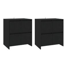 Buffets 2 pcs Noir 70x41x75 cm