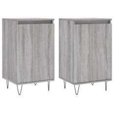 Buffets 2 pcs sonoma gris 40x35x70 cm bois d'ingénierie