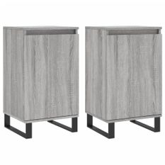 Buffets 2 pcs sonoma gris 40x35x70 cm bois d'ingénierie