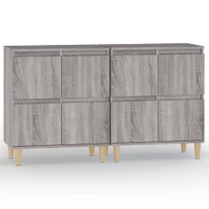 Buffets 2 pcs sonoma gris 60x35x70 cm bois d'ingénierie