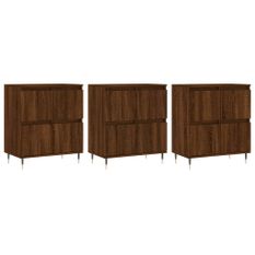 Buffets 3 pcs Chêne marron Bois d'ingénierie