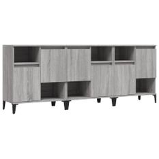 Buffets 3 pcs sonoma gris 60x35x70 cm bois d'ingénierie