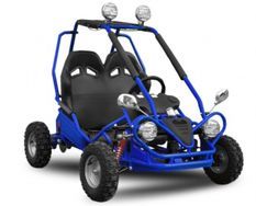 Buggy enfant électrique bleu 450W avec marche arrière