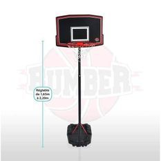 BUMBER Panier de Basket Phoenix réglable - 220 cm Basketball