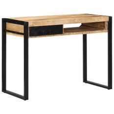Bureau 100x50x75 cm bois de manguier brut massif