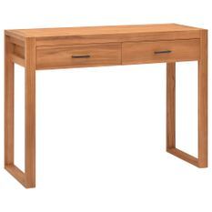 Bureau avec 2 tiroirs 100x40x75 cm Bois de teck recyclé 2