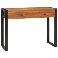 Bureau avec 2 tiroirs 100x40x75 cm Bois de teck recyclé 3