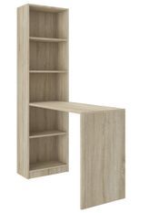 Bureau avec étagères bois clair Sonoma Polaz 125 cm
