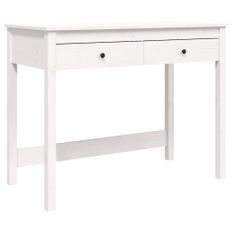 Bureau avec tiroirs Blanc 100x50x78 cm Bois massif de pin