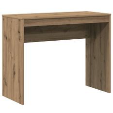 Bureau chêne artisanal 90x40x72 cm bois d'ingénierie