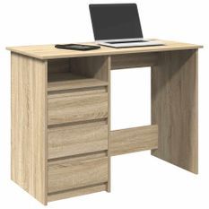 Bureau chêne sonoma 102x50x75 cm bois d'ingénierie