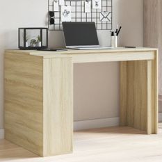 Bureau chêne sonoma 123,5x73,5x75 cm bois d'ingénierie