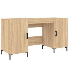 Bureau chêne sonoma 140x50x75 cm bois d'ingénierie