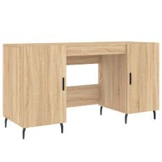 Bureau chêne sonoma 140x50x75 cm bois d'ingénierie