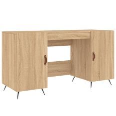 Bureau chêne sonoma 140x50x75 cm bois d'ingénierie