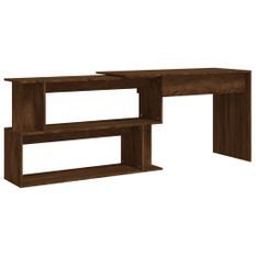 Bureau d'angle Chêne marron 200x50x76 cm Bois d'ingénierie