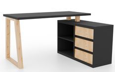 Bureau d’angle WOKY – Rangement intelligent