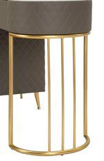 Bureau de lit sharon grey avec tabouret 120x40x75 cm (taille du tabouret ø36x39)