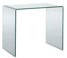 Bureau design en verre trempé ANGIE - 85 cm