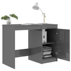 Bureau Gris brillant 100x50x76 cm