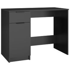 Bureau noir 100x50x75 cm bois d'ingénierie