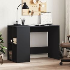 Bureau noir 102x50x75 cm bois d'ingénierie