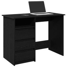 Bureau noir 102x50x75 cm bois d'ingénierie