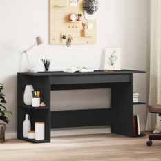 Bureau noir 140x50x75 cm bois d'ingénierie