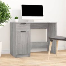 Bureau Sonoma gris 100x50x75 cm Bois d'ingénierie