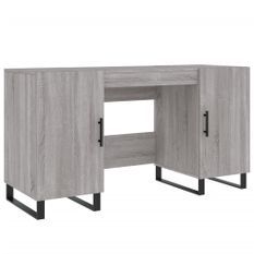 Bureau sonoma gris 140x50x75 cm bois d'ingénierie