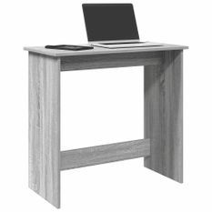 Bureau sonoma gris 80x40x75 cm bois d'ingénierie