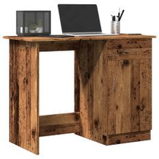 Bureau vieux bois 100x50x76 cm bois d'ingénierie