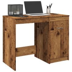 Bureau vieux bois 100x50x76 cm bois d'ingénierie