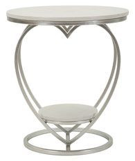 Cœur de table argenté cm ø 40x45,5