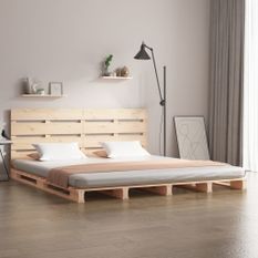 Cadre de lit 180x200 cm Bois de pin massif Super King