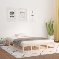 Cadre de lit 200x200 cm Bois massif