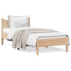 Cadre de lit 75x190 cm Bois de pin massif