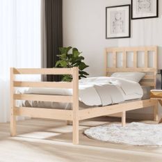 Cadre de lit 75x190 cm Petit simple Bois massif