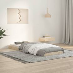 Cadre de lit 75x190 cm petit simple bois massif de pin