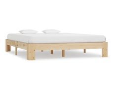 Cadre de lit adulte pin massif clair Samba 180x200 cm