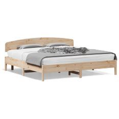 Cadre de lit avec tête de lit 180x200 cm bois de pin massif