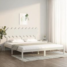 Cadre de lit Blanc 180x200 cm Super King Bois massif