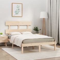 Cadre de lit bois massif 120x190 cm petit double