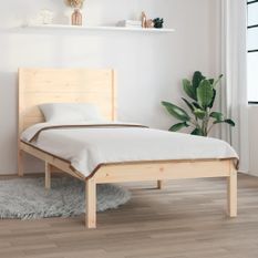 Cadre de lit bois massif 75x190 cm petit simple