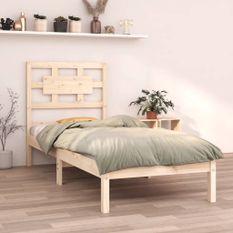 Cadre de lit bois massif 75x190 cm petit simple