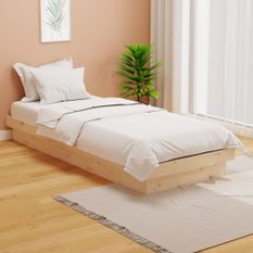 Cadre de lit bois massif 75x190 cm petit simple