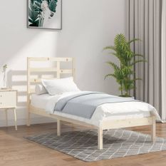 Cadre de lit bois massif 90x190 cm simple